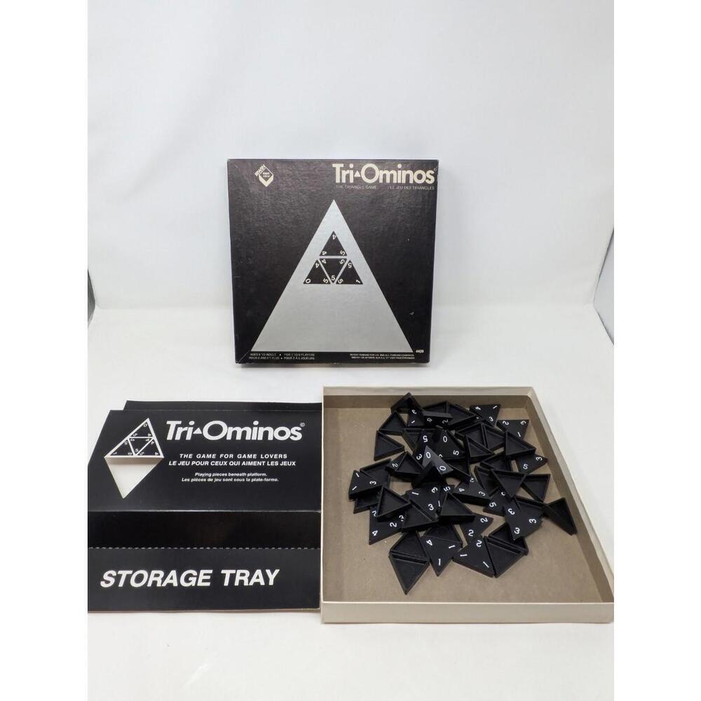 Vintage TRI-OMINOS ~ The Triangle Game ~ Pressman Complete